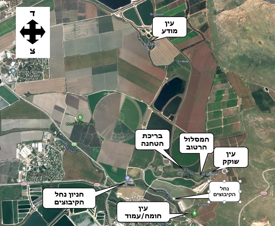 מפה של פארק המעיינות