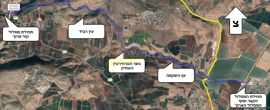 מפת נחל צלמון תחתון