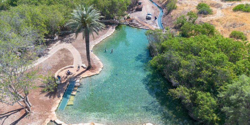 עין שוקק אחרי השיפוץ צילום שאהין זועבי רשות ניקוז ונחלים דרומי