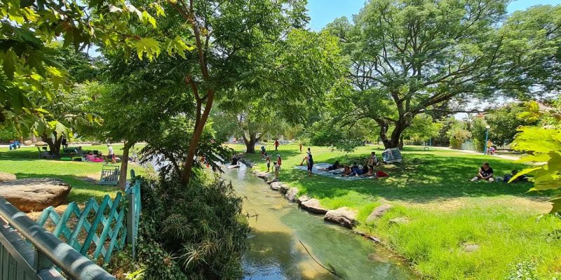 זרימת נחל דן לצד יד לנופלים